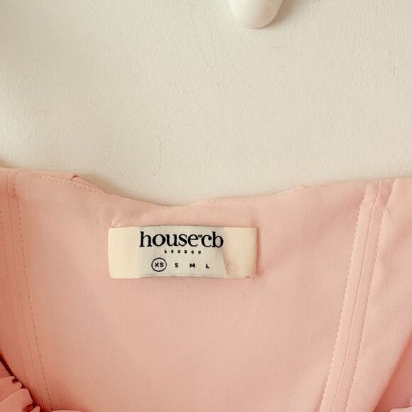 House of CB 'Syrah' Soft Peach Lace Back Mini Dress Light Pink Size XS - Picture 7 of 7